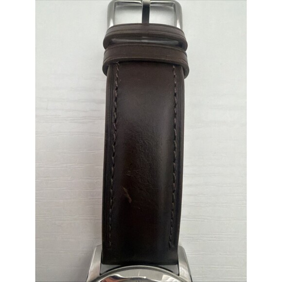Fossil FS5439 Minimalist Three-Hand Brown Leather Men\'s Watch New Battery main image 5